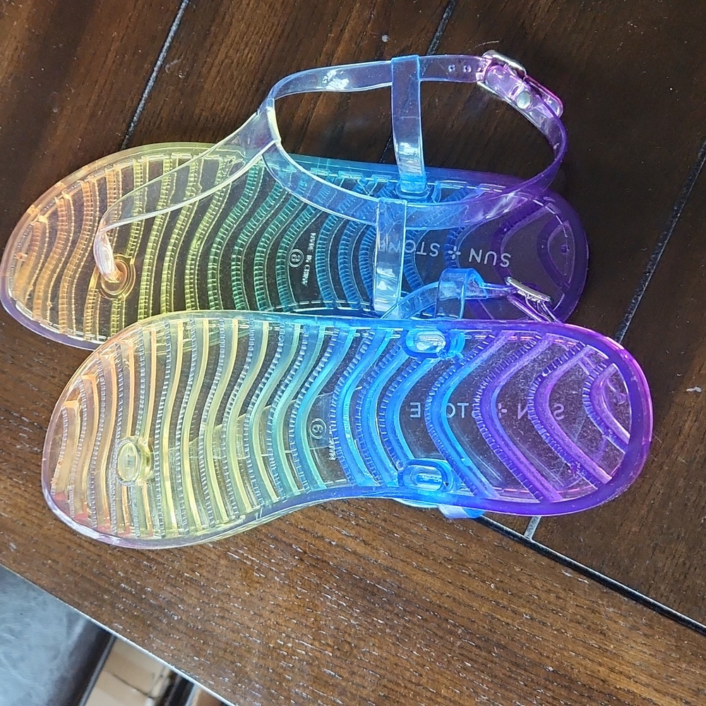 Rainbow jelly sandals - Picture 2 of 3